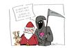 Cartoon: Weihnachten2020 (small) by Mergel tagged weihnachten nikolaus tod corona covid19 virus bescherung 2020 pandemie