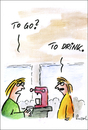 Cartoon: To go (small) by fussel tagged go,to,coffee,kaffee,order,bestellen