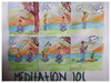 Cartoon: Meditation 101 (small) by Krinisty tagged meditation,beginners,noobs,trees,people,skit,mind,quiet,krinisty,art