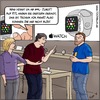 Cartoon: Apple Watch (small) by Fenya tagged apple,smartwatch,applewatch,applestore,uhr,armbanduhr,rtl,armut,technik