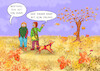 Cartoon: Doppelgänger (small) by SoRei tagged laub,herbst,spaziergang,interpretation,wahrnehmung,golden,retriever,erkennen,tier,baum,pflanze,botanik,ähnlichkeit