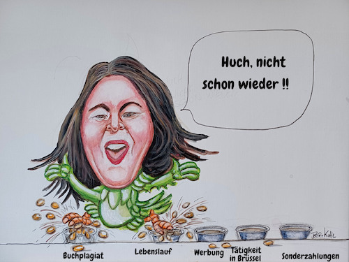 Cartoon: Anna-Lena Baerbock (medium) by Bert Kohl tagged grüne,fettnäpfchen