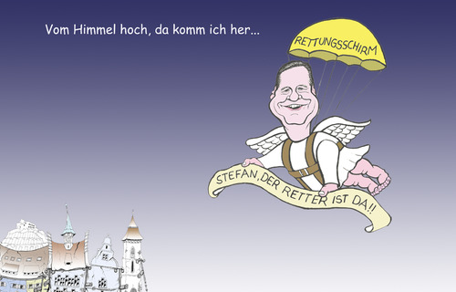 Cartoon: Der Erlöser (medium) by Bert Kohl tagged risse,in,staufen