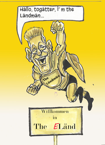 Cartoon: The Ländmän (medium) by Bert Kohl tagged kretschmann,the,länd