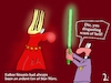 Cartoon: Father Struntz in the hell (small) by PeterD tagged hell,father,star,wars,sword