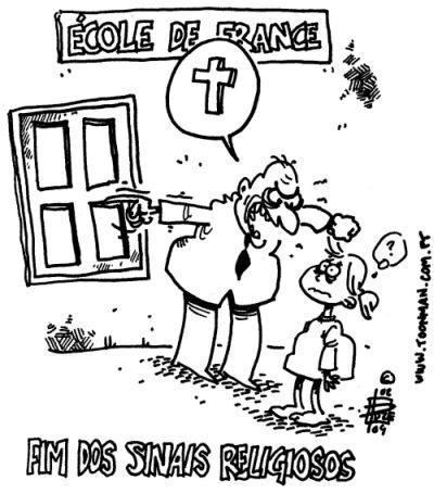 Cartoon: end of religious signals (medium) by toonman tagged religion,signals,cross
