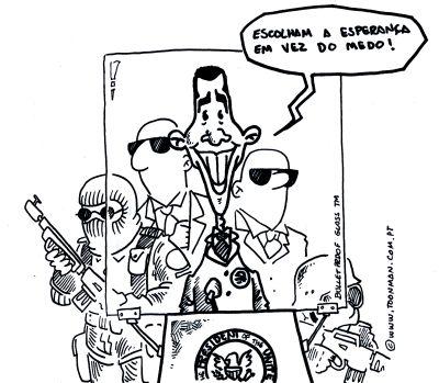 Cartoon: Obama tomada de posse (medium) by toonman tagged obama,acceptance