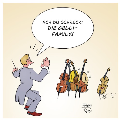 Cartoon: Celli Family (medium) by Timo Essner tagged kelly,family,cello,celli,familie,musiker,musik,instrumente,orchester,dirigent,popkultur,cartoon,timo,essner,kelly,family,cello,celli,familie,musiker,musik,instrumente,orchester,dirigent,popkultur,cartoon,timo,essner