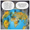 Cartoon: CO2-Zertifikate (small) by Timo Essner tagged klima,klimawandel,klimakatastrophe,klimaschutz,wald,regenwald,waldbrand,waldbrände,brände,brandrodung,brasilien,amazonas,afrika,steppe,australien,russland,taiga,nordpol,arktis,kalifornien,california,europa,spanien,portugal,spekulation,immobilien,tourismus,rekordhitze,rekordtemperaturen,cartoon,timo,essner