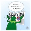 Cartoon: No fly no more (small) by Timo Essner tagged climate change flights airplane air traffic co2 carbon emissions kermit the frog timo essner