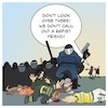 Cartoon: Police Brutality in France (small) by Timo Essner tagged france police brutality macron uno unhcr firefighters medics politicians journalists protesters right to free speech eu european union cartoon timo essner