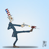 Cartoon: USA leaving WHO (small) by Timo Essner tagged usa leave who trump masks covid19 corona science public health cartoon timo essner