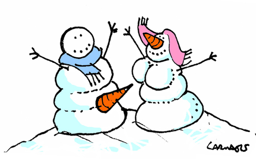 Cartoon: Snow Valentine (medium) by Carma tagged valentines,day,snow,love,women,men,elationships