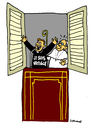 Cartoon: coming out (small) by Carma tagged pope,vatican,gay,coming,out