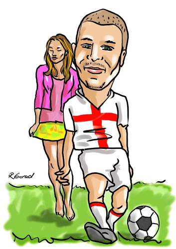 Cartoon: David Beckham (medium) by Ralf Conrad tagged fußball,england