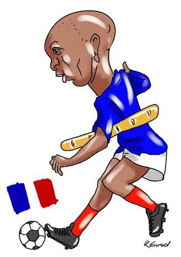 Cartoon: Thierry Henry (medium) by Ralf Conrad tagged thierry,henry,frankreich,baguette