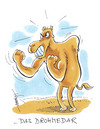Cartoon: Wer droht denn da? (small) by Hoevelercomics tagged tier,dromedar,kamel,tiercartoon