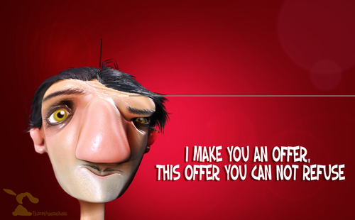 Cartoon: An Offer (medium) by Rüsselhase tagged italy,fun,parody,movie