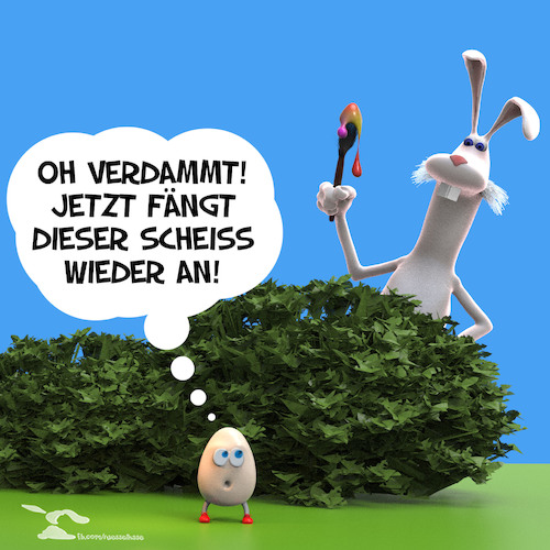 Cartoon: Osterbeginn (medium) by Rüsselhase tagged ostern,hase,eier