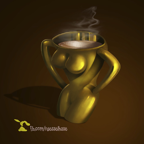 Cartoon: Sexy Coffeecup (medium) by Rüsselhase tagged coffeecup,coffeeart,sexy