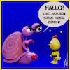 Cartoon: Augen nach oben (small) by Rüsselhase tagged biene,maja,wille,schnecke