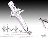 Cartoon: pen (small) by jabar tagged pen,in,the,face,of,bullets