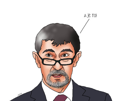 Cartoon: ajeto (medium) by Lubomir Kotrha tagged czech,parliamentary,elections,2017,andrej,babis,ano,eu
