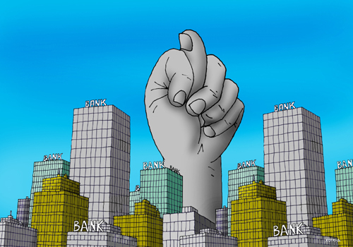Cartoon: bankfig (medium) by Lubomir Kotrha tagged humor