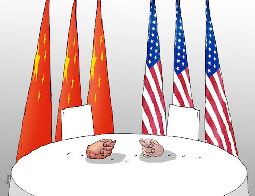 Cartoon: chinafig26 (medium) by Lubomir Kotrha tagged china,usa,trump,china,usa,trump