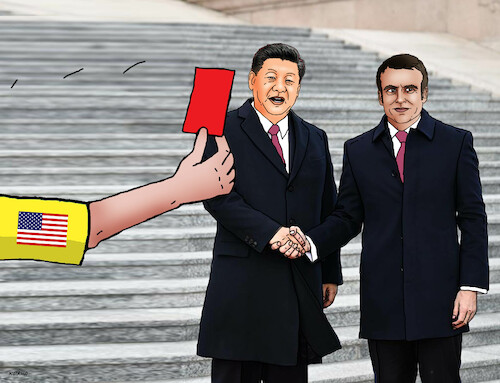 Cartoon: chinafr (medium) by Lubomir Kotrha tagged china,france,usa,china,france,usa