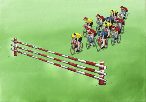 Cartoon: cykloprekaz (medium) by Lubomir Kotrha tagged tour,de,france,cyclist
