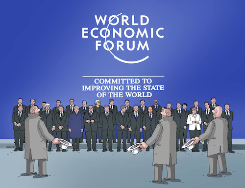 Cartoon: davos2 (medium) by Lubomir Kotrha tagged davos,world,economy,forum