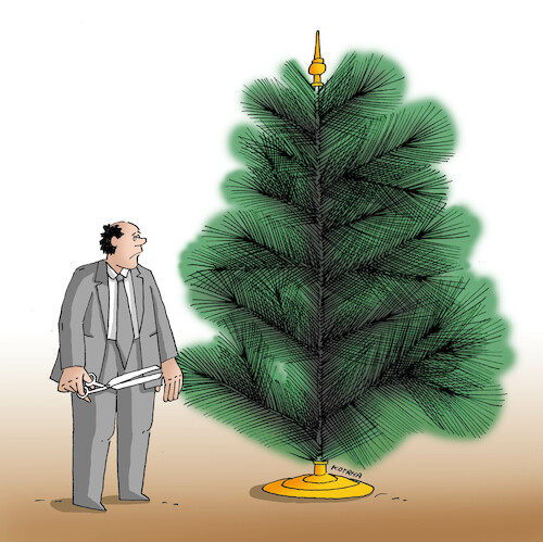 Cartoon: dlhostro.far (medium) by Lubomir Kotrha tagged christmas,santa,claus,christmas,santa,claus