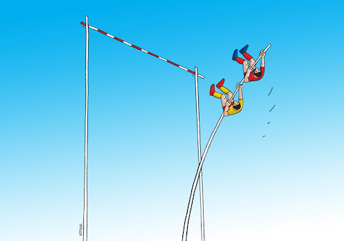Cartoon: duoskok (medium) by Lubomir Kotrha tagged olympic,games,tokyo,olympic,games,tokyo