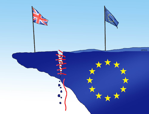 Cartoon: eubripad2 (medium) by Lubomir Kotrha tagged eu,euro,brexit,libra,world