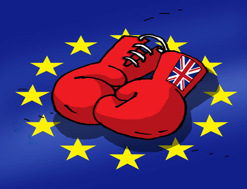 Cartoon: eubritbox (medium) by Lubomir Kotrha tagged eu,summit,brexit,europa,cameron,referendum