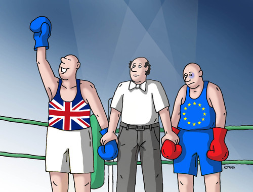 Cartoon: eukobrit (medium) by Lubomir Kotrha tagged eu,summit,brexit,europa,cameron,referendum