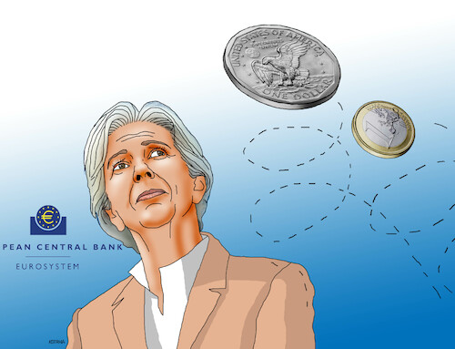 Cartoon: eurodoll22 (medium) by Lubomir Kotrha tagged dollar,euro,dollar,euro