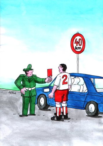 Cartoon: fotbalista (medium) by Lubomir Kotrha tagged humor