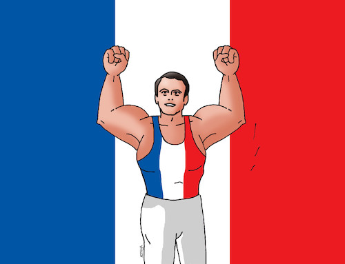 Cartoon: franacron (medium) by Lubomir Kotrha tagged president,elections,france,macron,emmanuel,le,pen,marine,eu,world