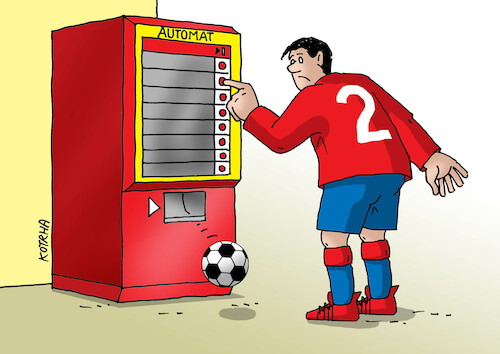 Cartoon: futauto (medium) by Lubomir Kotrha tagged qatar,football,championships,qatar,football,championships