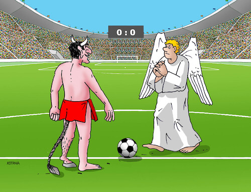 Cartoon: futcert (medium) by Lubomir Kotrha tagged qatar,football,championships,qatar,football,championships