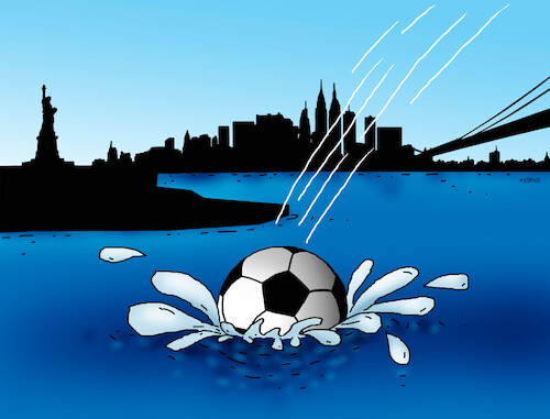Cartoon: futclups (medium) by Lubomir Kotrha tagged football,soccer,world,cup,usa,canada,mexico,football,soccer,world,cup,usa,canada,mexico