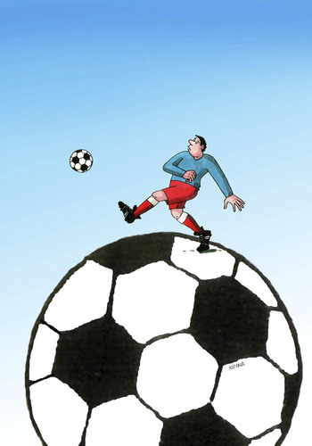 Cartoon: futduo (medium) by Lubomir Kotrha tagged soccer