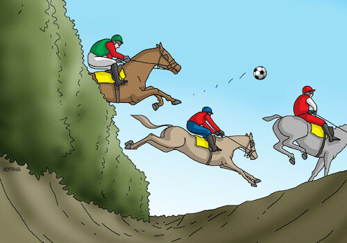 Cartoon: futkon (medium) by Lubomir Kotrha tagged qatar,football,championships,qatar,football,championships