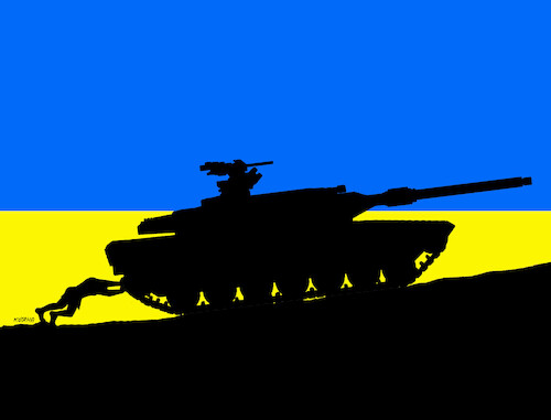 Cartoon: gerleouk (medium) by Lubomir Kotrha tagged ukraine,russia,the,war,tanks,leopard,ukraine,russia,the,war,tanks,leopard