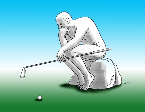 Cartoon: golfdum (medium) by Lubomir Kotrha tagged humor