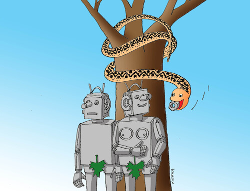 Cartoon: hadomat-far (medium) by Lubomir Kotrha tagged terminators,robot,terminators,robot