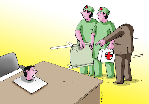 Cartoon: hlava26 (medium) by Lubomir Kotrha tagged doctors,sick,head,doctors,sick,head