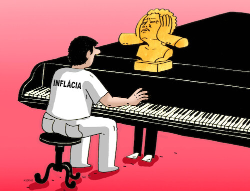 Cartoon: inflakoncert (medium) by Lubomir Kotrha tagged inflation,inflation